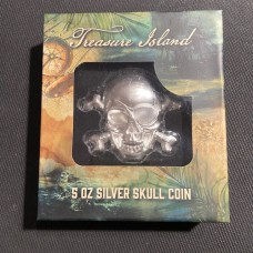 5 oz Treasure Island Silver Skull Coin 2022